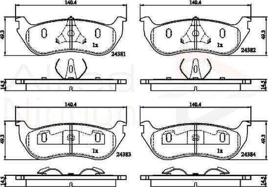 Comline ADB01751 - Kit de plaquettes de frein, frein à disque cwaw.fr