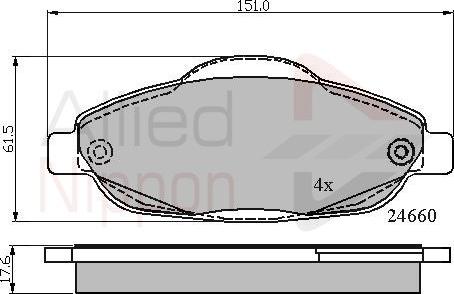 Comline ADB01765 - Kit de plaquettes de frein, frein à disque cwaw.fr