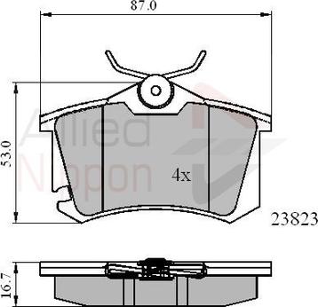 Comline ADB01761 - Kit de plaquettes de frein, frein à disque cwaw.fr