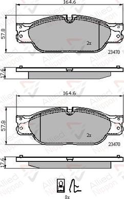 Comline ADB01704 - Kit de plaquettes de frein, frein à disque cwaw.fr