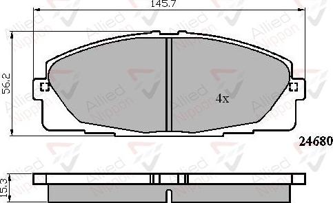 Valeo 606473 - Kit de plaquettes de frein, frein à disque cwaw.fr