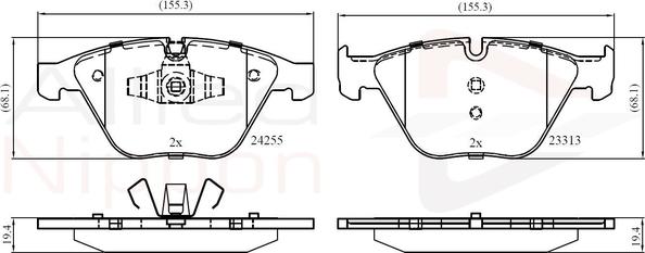 Comline ADB01700 - Kit de plaquettes de frein, frein à disque cwaw.fr