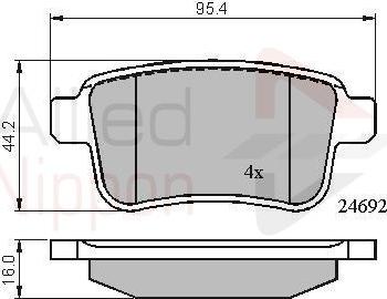 Comline ADB01715 - Kit de plaquettes de frein, frein à disque cwaw.fr