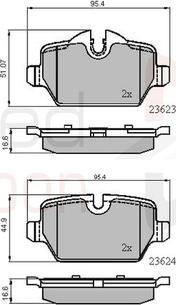 Comline ADB01710 - Kit de plaquettes de frein, frein à disque cwaw.fr