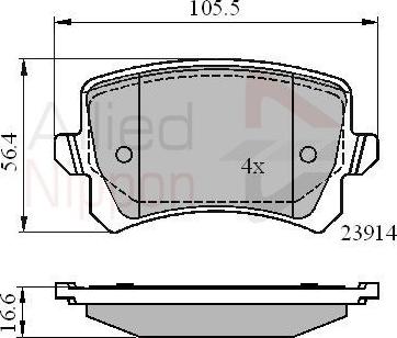 Comline ADB01712 - Kit de plaquettes de frein, frein à disque cwaw.fr