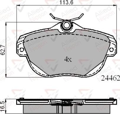 Comline ADB01717 - Kit de plaquettes de frein, frein à disque cwaw.fr