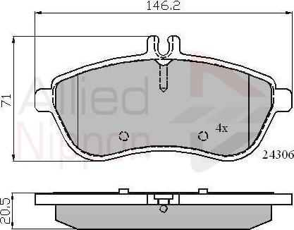 Comline ADB01786 - Kit de plaquettes de frein, frein à disque cwaw.fr