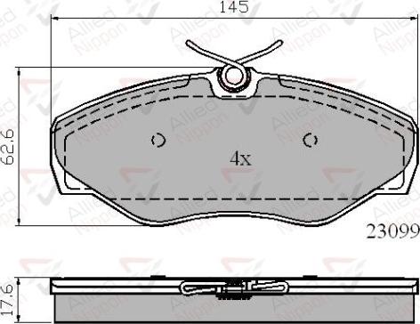 Comline ADB01780 - Kit de plaquettes de frein, frein à disque cwaw.fr