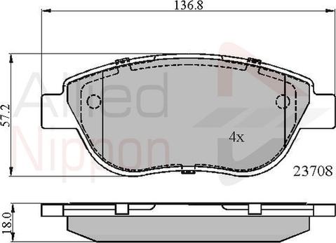 Comline ADB01783 - Kit de plaquettes de frein, frein à disque cwaw.fr