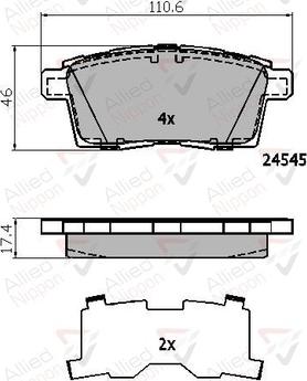 Comline ADB01731 - Kit de plaquettes de frein, frein à disque cwaw.fr