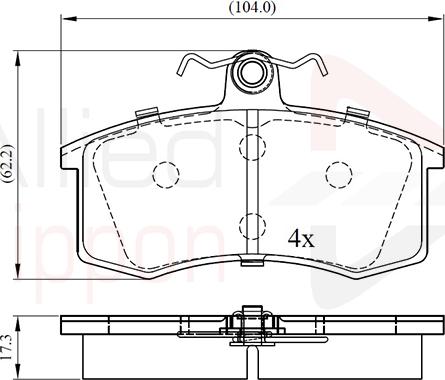 Comline ADB0173 - Kit de plaquettes de frein, frein à disque cwaw.fr