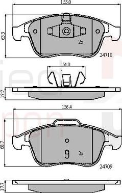 Comline ADB01725 - Kit de plaquettes de frein, frein à disque cwaw.fr