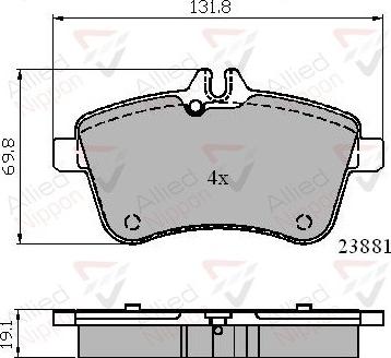 Comline ADB01723 - Kit de plaquettes de frein, frein à disque cwaw.fr