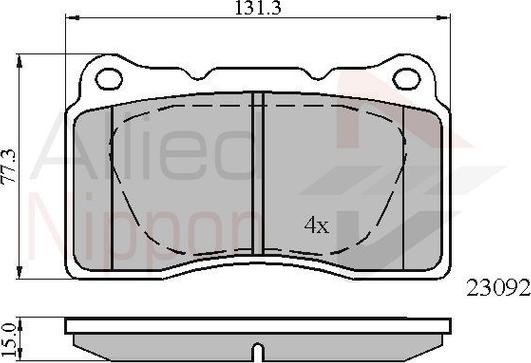 Comline ADB0895 - Kit de plaquettes de frein, frein à disque cwaw.fr