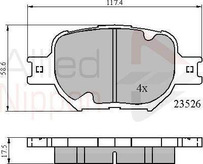 Comline ADB0896 - Kit de plaquettes de frein, frein à disque cwaw.fr