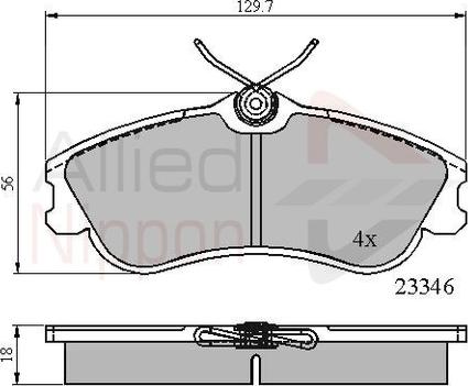 Comline ADB0892 - Kit de plaquettes de frein, frein à disque cwaw.fr