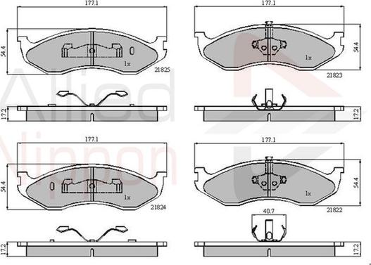 Comline ADB0845 - Kit de plaquettes de frein, frein à disque cwaw.fr