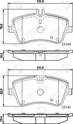 Comline ADB0854 - Kit de plaquettes de frein, frein à disque cwaw.fr