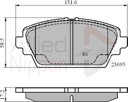 Comline ADB0802 - Kit de plaquettes de frein, frein à disque cwaw.fr