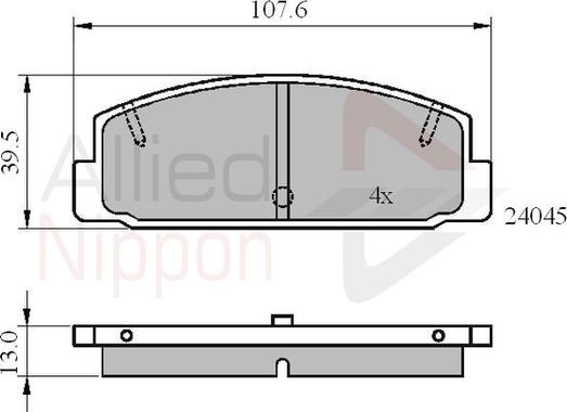 Comline ADB0819 - Kit de plaquettes de frein, frein à disque cwaw.fr