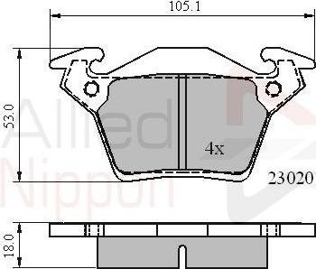 Comline ADB0888 - Kit de plaquettes de frein, frein à disque cwaw.fr