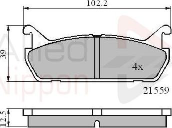 Comline ADB0875 - Kit de plaquettes de frein, frein à disque cwaw.fr