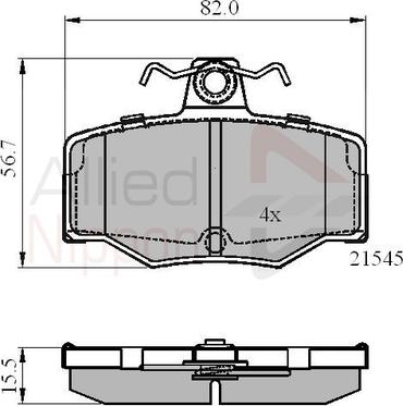 Comline ADB0878 - Kit de plaquettes de frein, frein à disque cwaw.fr