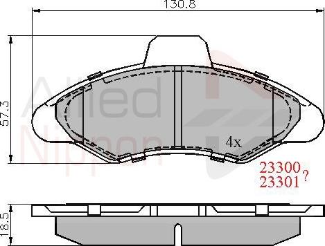 Comline ADB0393 - Kit de plaquettes de frein, frein à disque cwaw.fr