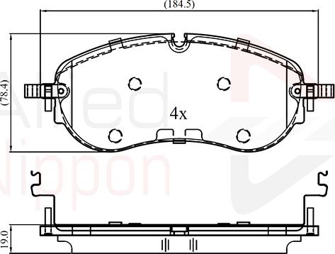 Comline ADB03413 - Kit de plaquettes de frein, frein à disque cwaw.fr