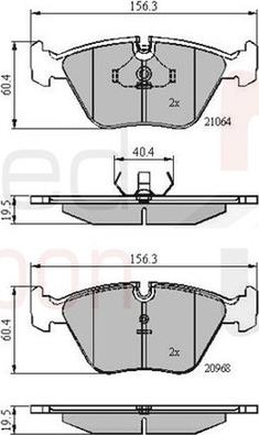 Comline ADB0358 - Kit de plaquettes de frein, frein à disque cwaw.fr