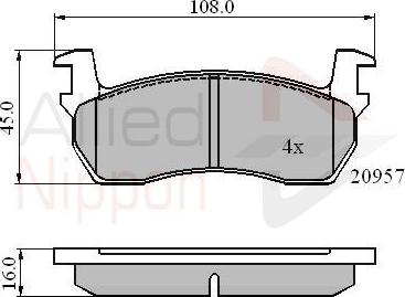 Comline ADB0366 - Kit de plaquettes de frein, frein à disque cwaw.fr