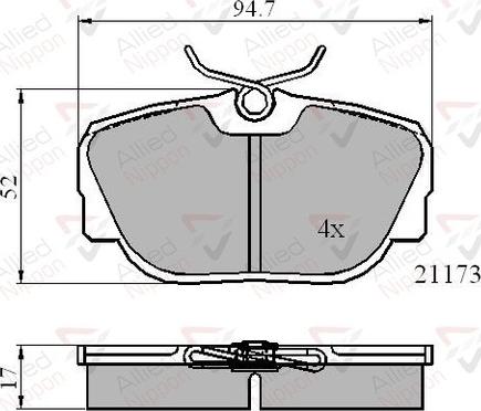 Comline ADB0361 - Kit de plaquettes de frein, frein à disque cwaw.fr