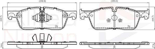 Comline ADB02446 - Kit de plaquettes de frein, frein à disque cwaw.fr