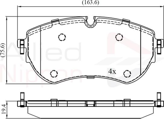 Comline ADB02456 - Kit de plaquettes de frein, frein à disque cwaw.fr