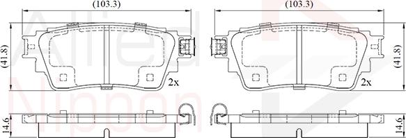 Comline ADB02487 - Kit de plaquettes de frein, frein à disque cwaw.fr