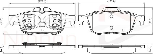 Comline ADB02425 - Kit de plaquettes de frein, frein à disque cwaw.fr