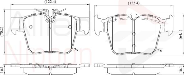 Comline ADB02641 - Kit de plaquettes de frein, frein à disque cwaw.fr