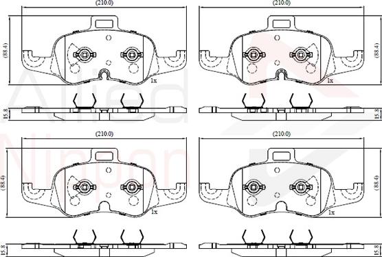 Comline ADB02637 - Kit de plaquettes de frein, frein à disque cwaw.fr