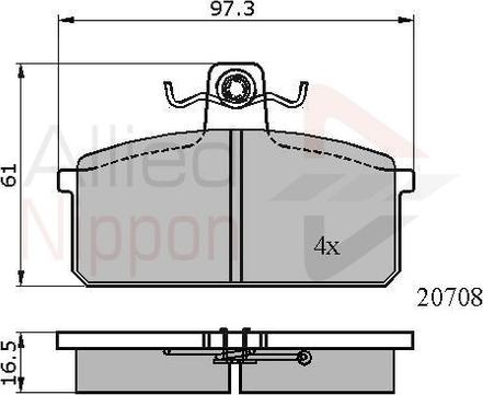 Comline ADB0204 - Kit de plaquettes de frein, frein à disque cwaw.fr