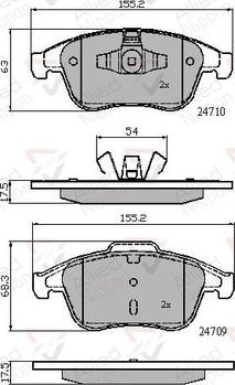 Comline ADB02001 - Kit de plaquettes de frein, frein à disque cwaw.fr