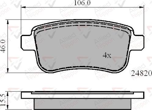 Comline ADB02014 - Kit de plaquettes de frein, frein à disque cwaw.fr