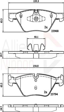 Comline ADB02011 - Kit de plaquettes de frein, frein à disque cwaw.fr