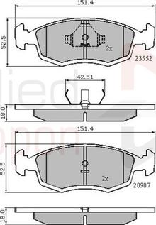 Comline ADB0201 - Kit de plaquettes de frein, frein à disque cwaw.fr