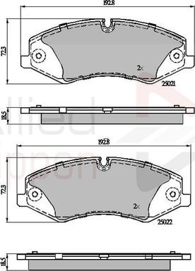 Comline ADB02030 - Kit de plaquettes de frein, frein à disque cwaw.fr