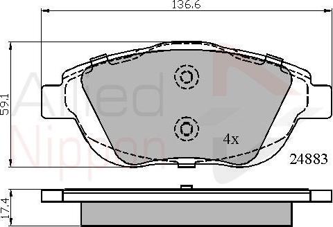 Comline ADB02027 - Kit de plaquettes de frein, frein à disque cwaw.fr