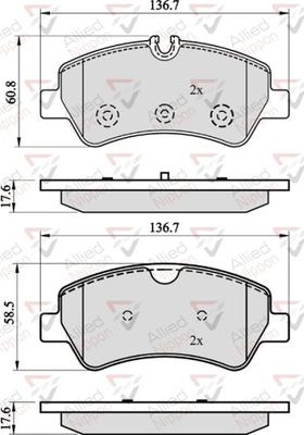 Comline ADB02143 - Kit de plaquettes de frein, frein à disque cwaw.fr