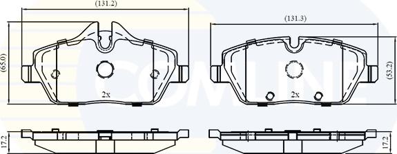 Comline ADB02160 - Kit de plaquettes de frein, frein à disque cwaw.fr