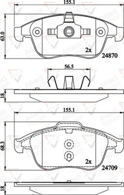 Comline ADB02162 - Kit de plaquettes de frein, frein à disque cwaw.fr