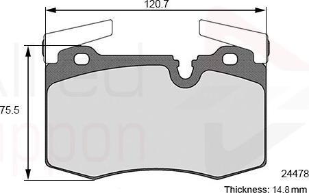 Comline ADB02109 - Kit de plaquettes de frein, frein à disque cwaw.fr