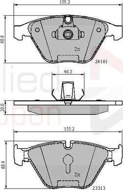 Comline ADB02100 - Kit de plaquettes de frein, frein à disque cwaw.fr